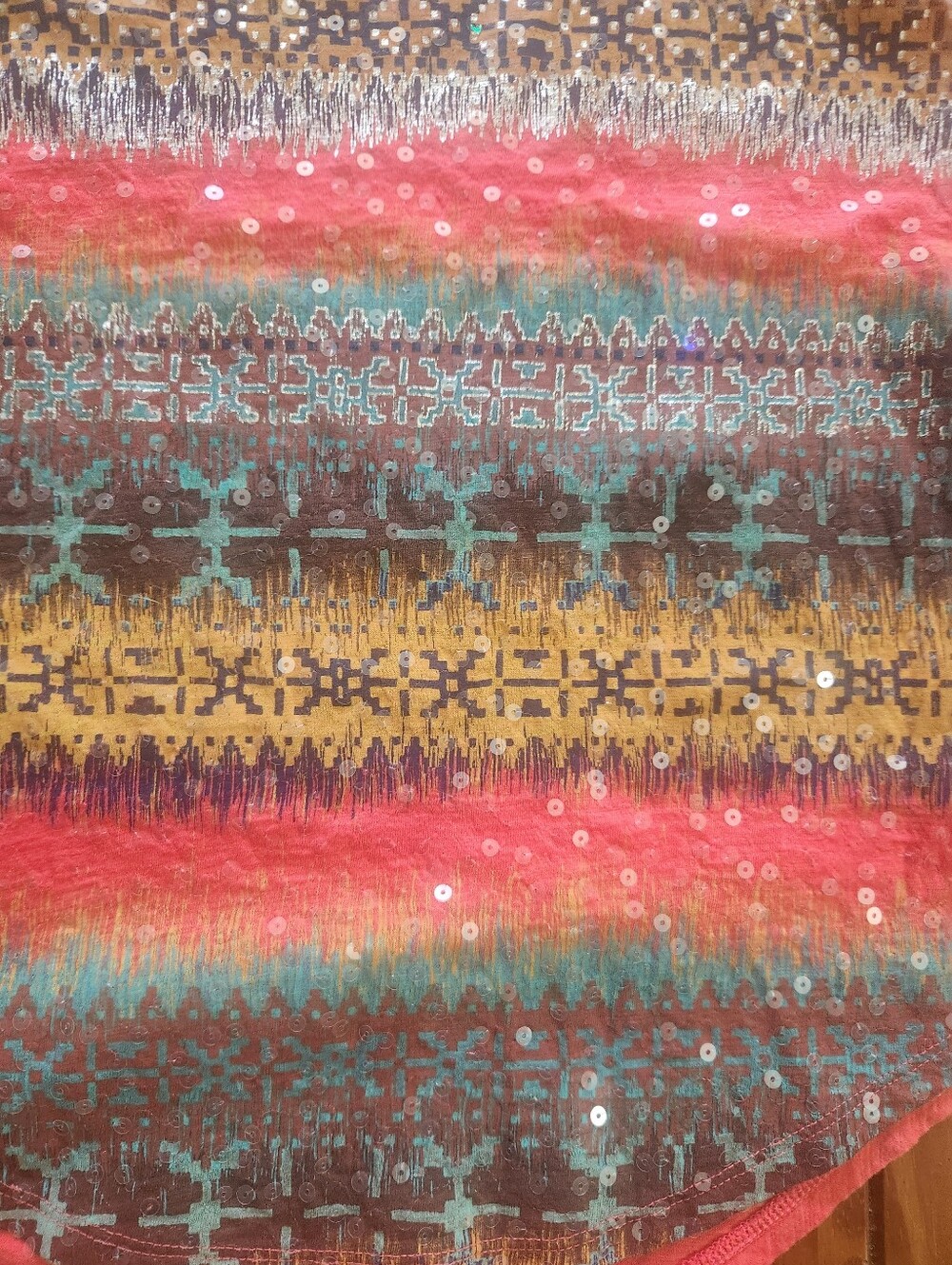 Express Sequin Patterned Tank Top Multi Color Size Extra Small - Picture 3 of 5